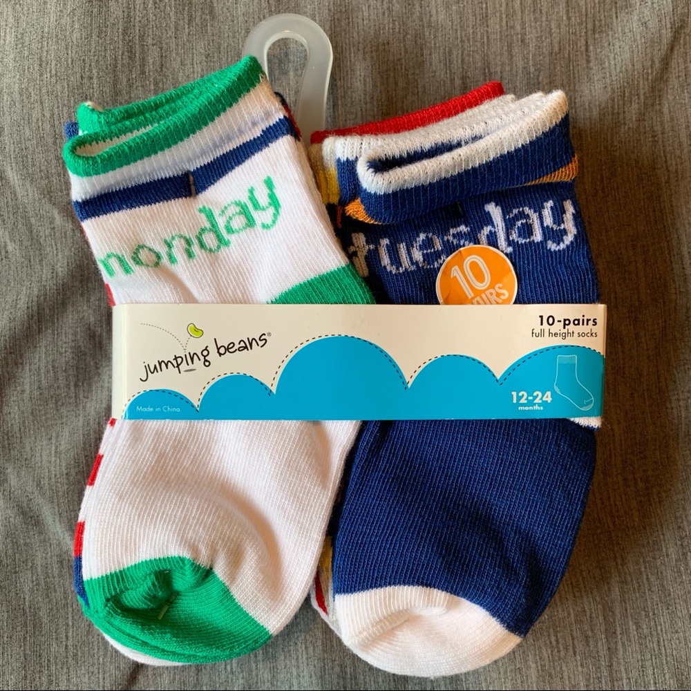 Baby Boy 10 pack Multicolor Crew Socks 12-24 MOS
